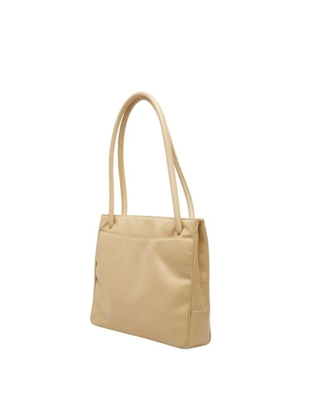 Chanel CC Logo Tote Beige Leather - Picture 2 of 10